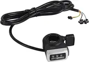 36V Thumb Throttle, Speed Control Handle for Electric Bicycle, 6 Wires Design, Battery Capacity Indication, Self Locking Switch, Compatible with 22.5mm Handlebar
