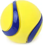 TPR Pluto Ball Dog Toy, Yellow & Blue - Dog Teething Toy, Durable Chew Balls