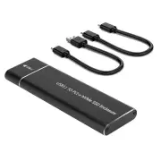 USB Type C to NVMe / SATA Dual Protocol M.2 SSD (M, B, MB Key) Alumium Enclosure