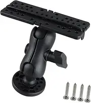 Folpus Fish Finder Ball Mount Base Rack Professional Adjustable Fish Finder Bracket Stand for Most Kayak Rails Fishing Boat Pontoon