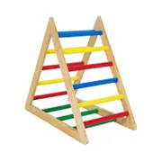 Costway Kids Triangle Climber Toy Wood Climbing Frame