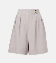 [Loro Piana] Loro Piana Dorin linen crêpe Bermuda shorts AU 16 grey