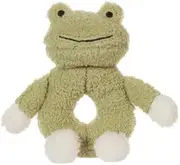 Apricot Lamb Baby Frog Soft Rattle Toy, Plush Stuffed Animal