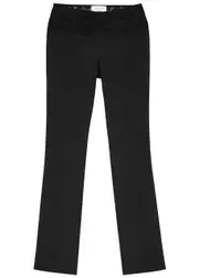 Blumarine Lace-trimmed Stretch-jersey Trousers - Black - 38 (UK6 / XS) 38 (UK6 / XS)