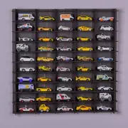 1:64 Toy Car Wall Shelf, Hotwheels,Matchbox Compatible Display Case for 50 Car