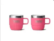 Yeti Rambler 6 oz Espresso Cup Stackable Mugs- 2 Pack Tropical Pink - New