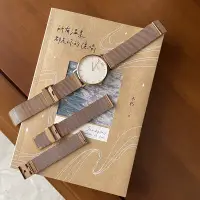 在飛比找蝦皮購物優惠-[升級款] 極美極簡奢華網眼金屬不鏽鋼米蘭錶帶 DW Pau