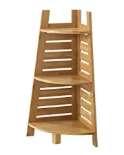Linon Bracken Bamboo Corner Shelf