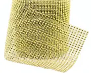 Diamond Rhinestone Mesh 90cm Gold Crystal Ribbon Wrap Wedding Party Decorations