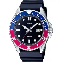 在飛比找momo購物網優惠-【CASIO 卡西歐】學生錶 新槍魚 200米潛水錶-紅藍水