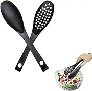 MaoYaMao Salad Tongs - Kitchen Tongs for Serving & Cooking, Nylon, Black