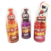 6x Pops Albert's Dip N' Fizz Assorted Flavor Pops Lollipop Candy | 1.41oz