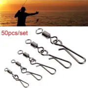 Heavy Duty Ball Fishing Snap Connector with Pin Bearing Barrel Rolling Swivel