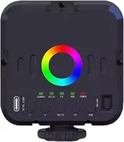 Fill Light LED Video Light Pocket Fill Light Camera Light RGB Ambient Lighting Effects Portable Photo Panel Lighting for Camcorder Photography