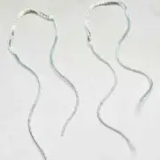 Sterling Silver Threader Wavy Earrings