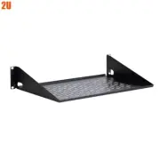 2U 19" Rack Mount Vented Shelf Shelves Server Data Network Light Duty 12" Deep