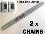 20" CHAINSAW BAR SPROCKET NOSE & 2 x CHAIN for Baumr-Ag SX75 62cc 325 058+COVER