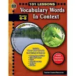 VOCABULARY WORDS IN CONTEXT, GRADES 6-8