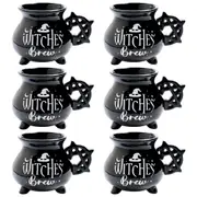 6PK MDI 3D Witches Brew Cauldron Coffee/Tea Ceramic Novelty Mug 16.3x12.2cm BLK