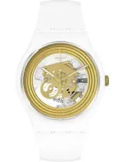 [Swatch] Gold Rings Watch in White