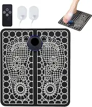 EMS Foot Massager Mat,Smart Electric Foot Massagers with 8 Modes, 19 Intensity Levels | Rechargeable Foldable Feet Massager Machine for Family, Feet and Calves Zankie