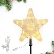 Christmas Tree Topper Lighted, 9 Inch Star Tree Topper with Holder,Plug in Go...