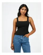 [All About Eve] Broadway Peplum Top in Black