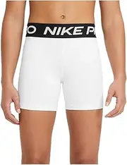 [Nike] Pro Big Kids' (Girls') Shorts (White/Pure Platinum, DA1033-100)