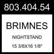 IKEA BRIMNES Nightstand Black 15 3/8x16 1/8" 803.404.54