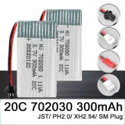 3.7V 702030 300mAh 20C Rechargeable Lipo Battery Multi-Plug for RC Drone Heli