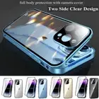 For iPhone 16e 15 14 13 Pro Max Shockproof 360° Case Magnetic Glass Screen Cover