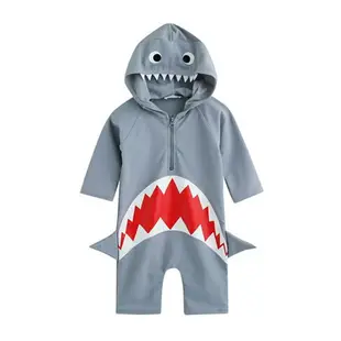 男女童 可愛鯊魚造型 連身泳裝 y7051