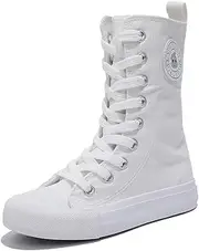[OPOEE] Boys and Girls High Top Children's Canvas Shoes Fashion Street Dance White Campus Shoes Outdoor Leisure sneakers Shoes