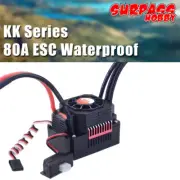 SURPASSHOBBY KK 80A ESC Waterproof for RC 1/10 1/8 RC Car 3670 Brushless Motor