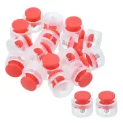 16Pcs 0.6" Dia Cord Locks Double Hole Stopper Red