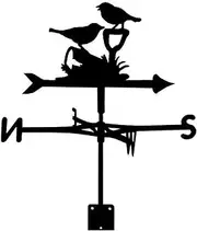 Wind vanes, Outdoor Garden Weathervane with Roof Mount Weather Vane Metal Measuring Tool Decorations Wind Direction Indicator for Roof Farm Yard