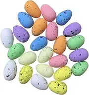 UTHCLO 1set Colorful Fake Quail Eggs for Easter Decoration Realistic Artificial Bird Eggs for Festive Parties Crafts Home Decor Random