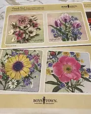 Boys Town Drink Coasters Wild Wings 2014 Song Birds/Flowers 12x NEW Beautiful
