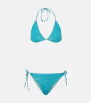 [Adriana Degreas] Adriana Degreas Sequined bikini AU 12 blue
