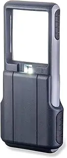 Carson MiniBrite 3X Power LED Lighted Slide Out Magnifier with Protective Sleeve for Reading, Hobby, Crafts, Tasks and Inspection (PO-25, PO-25MU)