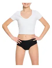 [Modibodi] Teen Hipster Boyleg Moderate-Heavy in Black