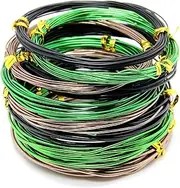 9 Rolls Bonsai Wires, Anodized Aluminum Bonsai Training Wire with 3 Colors (Black, Brown, Green) and 3 Sizes (1.0 mm, 1.5 mm, 2.0 mm), Total 147 Feet