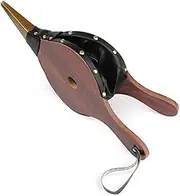 Vintage Mini Hand Bellows Dark Brown Fireplace Blower Traditional Stove Fire Lighter Fan for Home DIY Fireside Parts