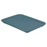 12x9" Fast Food Tray, Plastic Reusable Multi-Purpose Serving Tray Blue