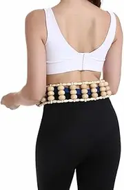 Manual Full Body Back Massage Roller Rope with Handle for Muscle Back Waist Foot Neck Should Leg Pain Relief (3 Ball) (3 ball, One size)