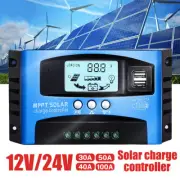 Solar Panel Regulator Charge Controller 12V/24V Auto Focus Tracking MPPT PWM
