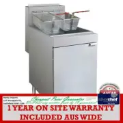 FED COMMERCIAL SUPERFAST GASMAX LPG GAS 2 BASKET FRYER & LID RC300ELPG