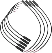Gatuida 10pcs Female Plug to Bare Wire Open End Mono Audio Cable for Headphone Headset Earphone Microphone for Speaker Repair and Connection Black