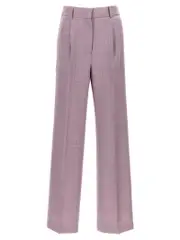 [Msgm] Msgm-Lurex Pinstriped Pantaloni Viola-Donna 40IT Purple