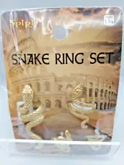 4pc Snake Ring Set NIP Spirit Brand Gold Toned